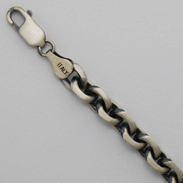 Sterling Silver Diamond Cut Cable 6.9mm (Gun Metal)