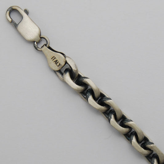 Sterling Silver Diamond Cut Cable 6.9mm (Gun Metal)