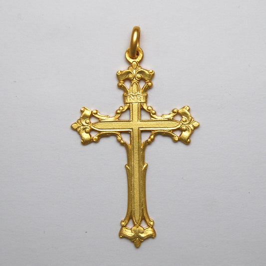 14K Yellow Gold Traforate 6, 45mm x 32mm