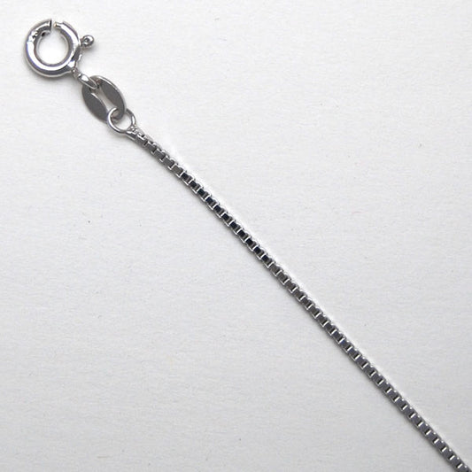 Sterling Silver Box 1.0mm (Rhodium)
