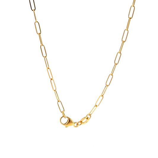 14K Yellow Gold Paperclip 2.1mm x 6.2mm