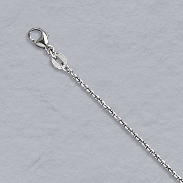 Platinum / 950 Diamond Cut Cable Chain 1.3mm